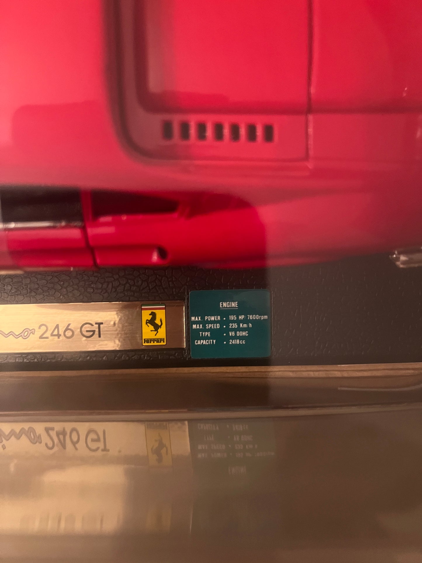 Dino 246 GT Ferrari sealed Anson red